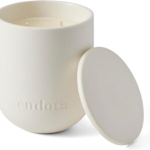 Endota Live Well Signature Blend soy candle with natural wax in a glass jar