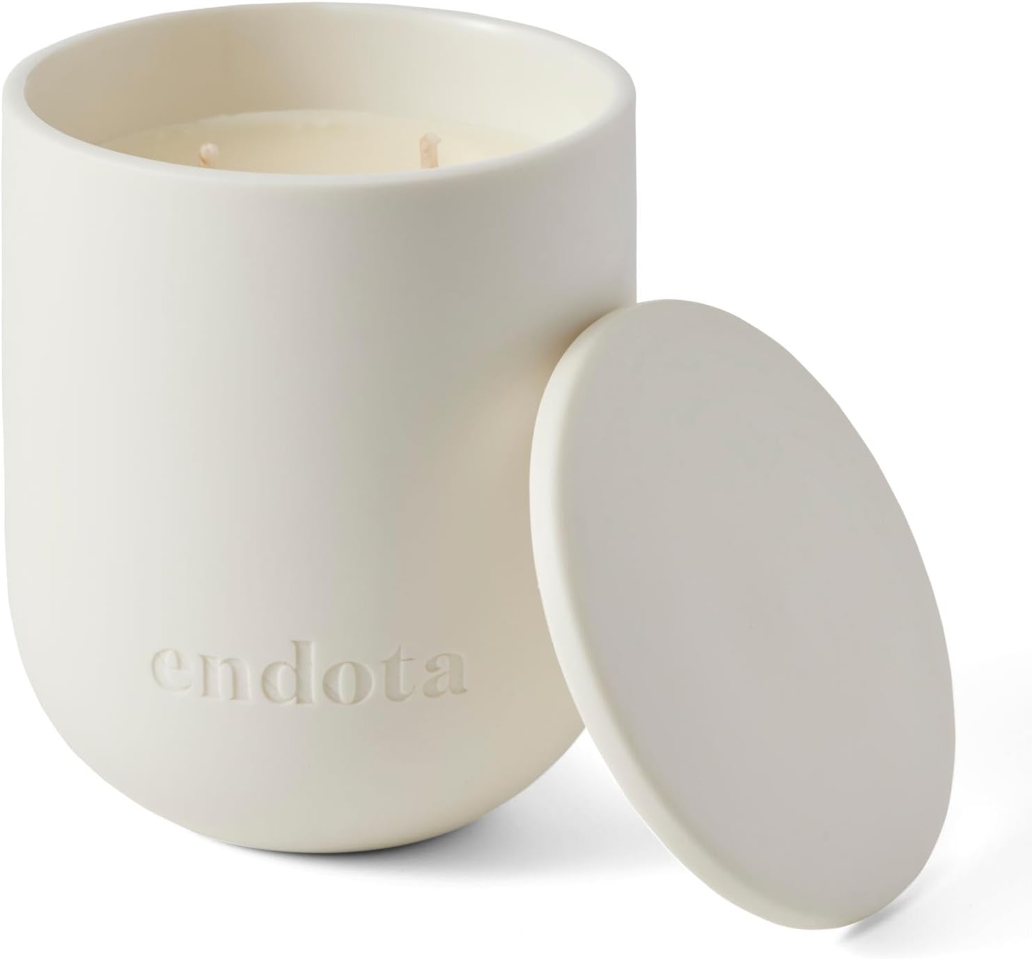 Endota Live Well Signature Blend soy candle with natural wax in a glass jar