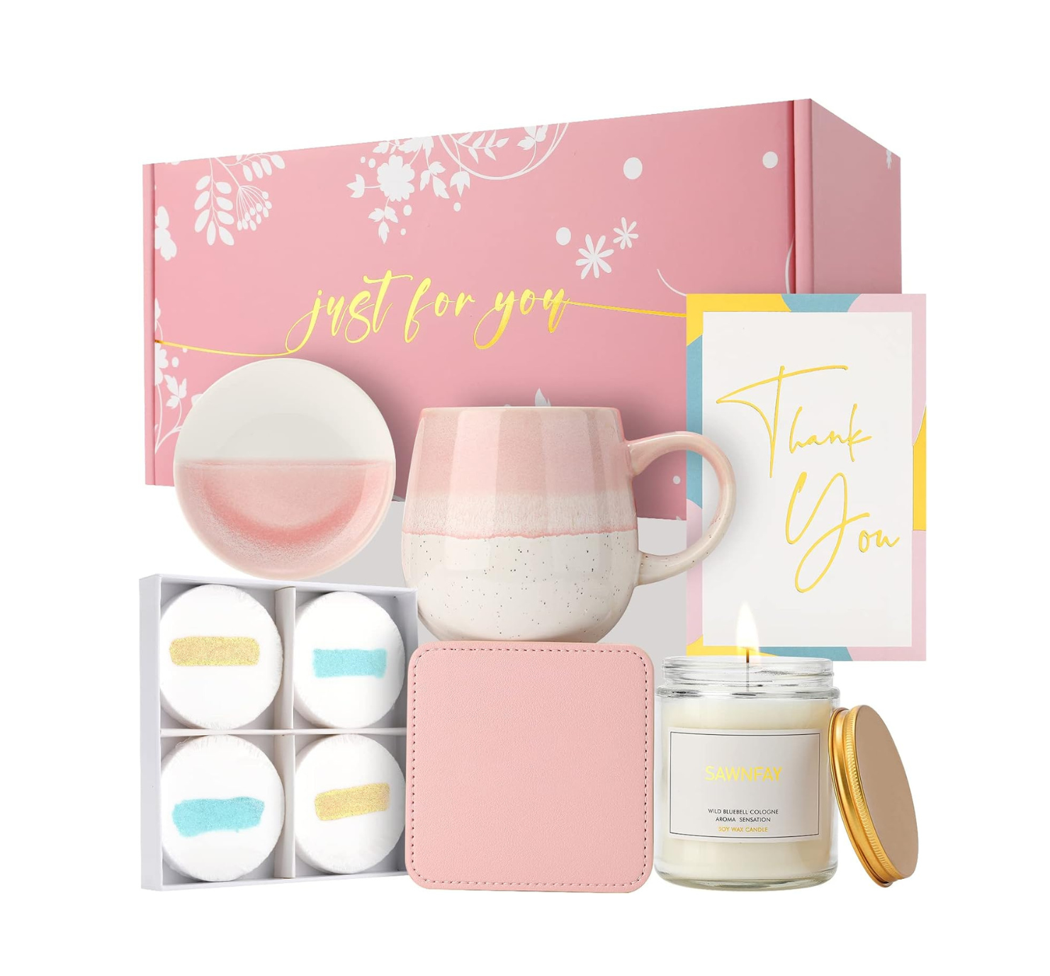 Thank you gift basket for women with self care items for hostess, teacher, or colleague