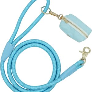 Rope Dog Leash with Poop Bag Holder